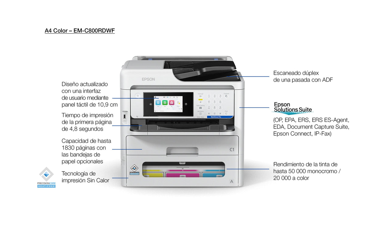EAN 8715946715797 - Epson WorkForce Pro EM-C800RDWF Inyección de tinta A4 4800 x 1200 DPI 35 ppm Wifi imagen 1