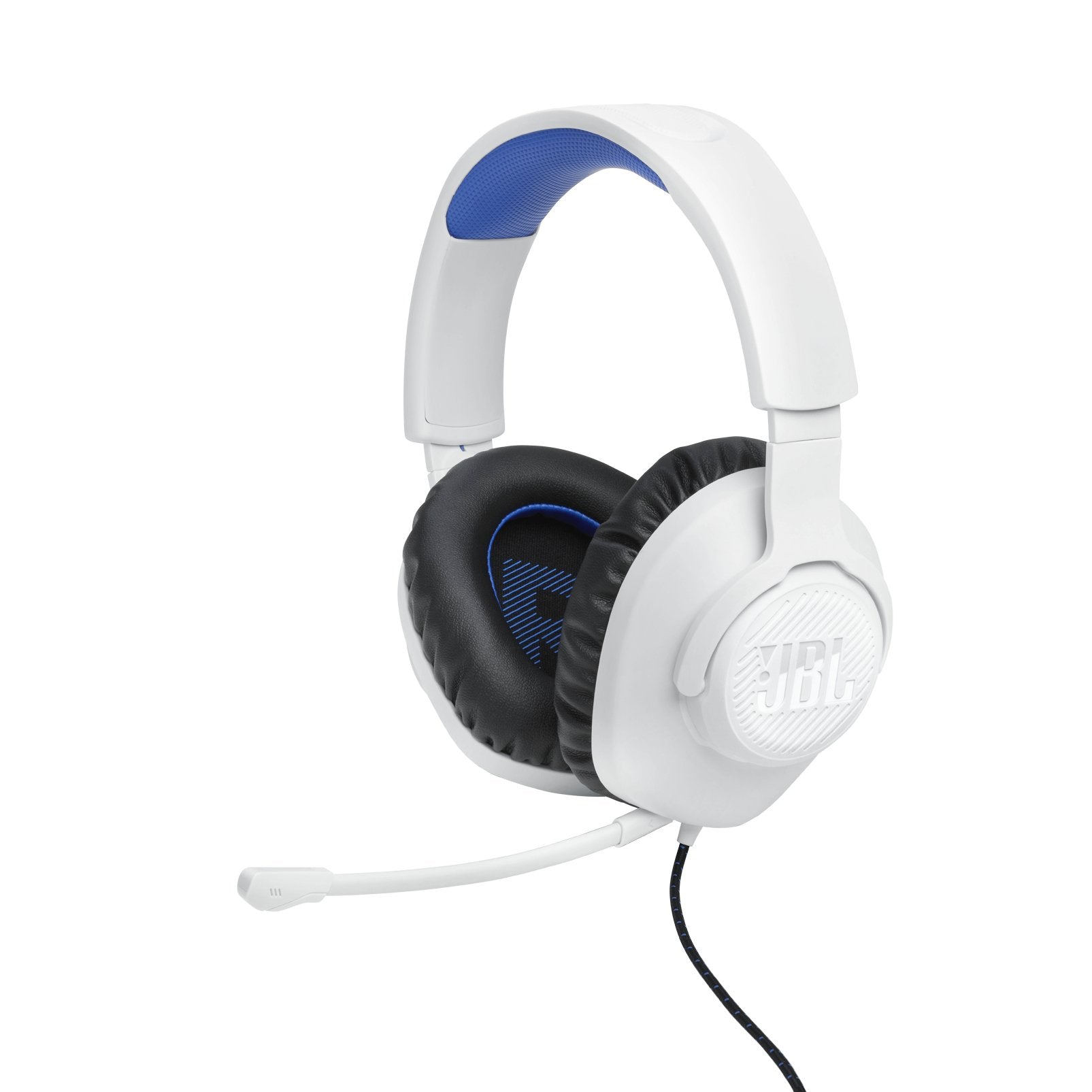Jbl Quantum 100p Console White + Blue Auriculares Gaming Overear Con Cable