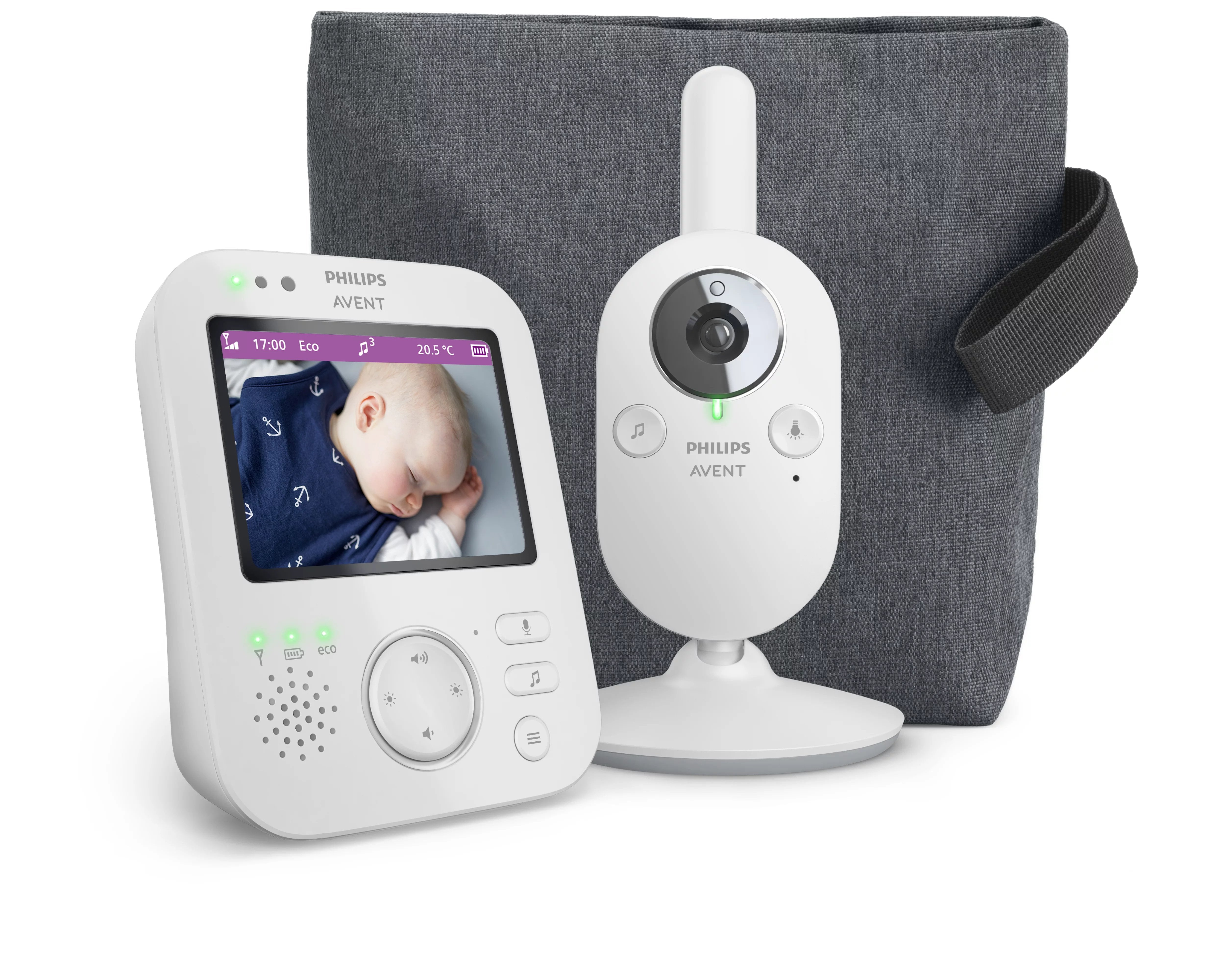 EAN 8720689016728 - Philips AVENT SCD892/26 video-monitor para bebés 300 m FHSS Blanco imagen 2