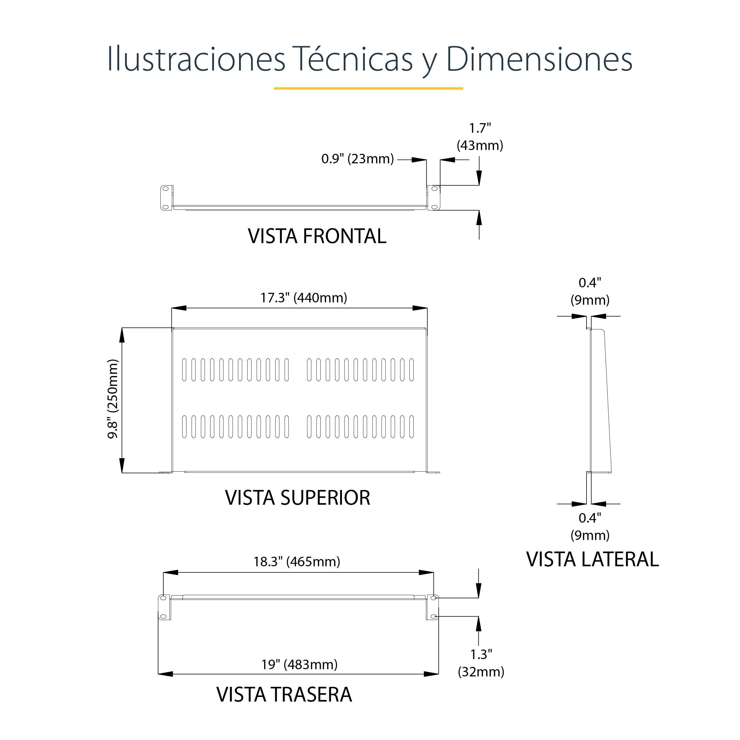 EAN 0065030867306 - StarTech.com CABSHELFV1U accesorio de bastidor Cajón metálico para rack imagen 11