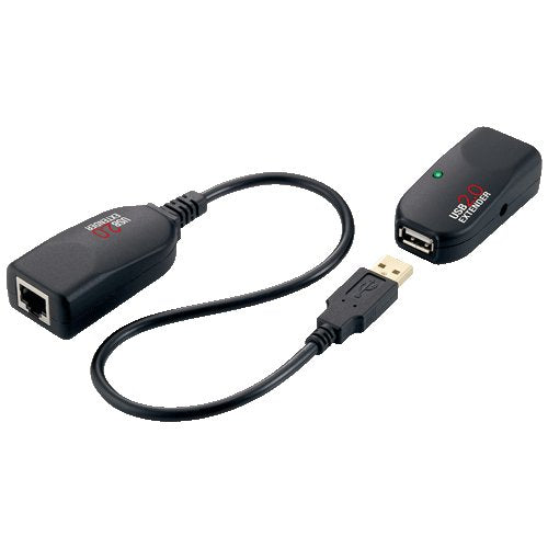 Usb 2.0 Cat.5 Extender, 50 M, Pigtail, Negro