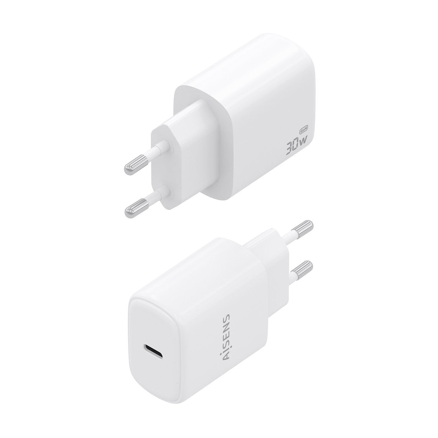 Aisens Cargador Gan 30w, 1xusb-C Pd3.0, Blanco