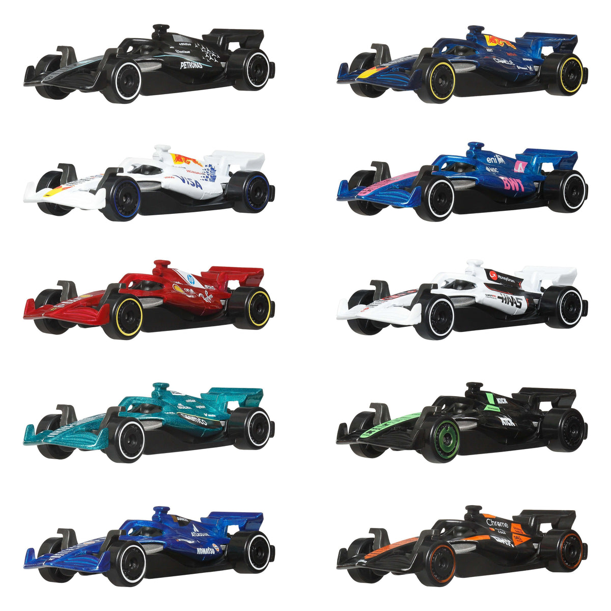 Blister 10 Coches F1 Hot Wheels