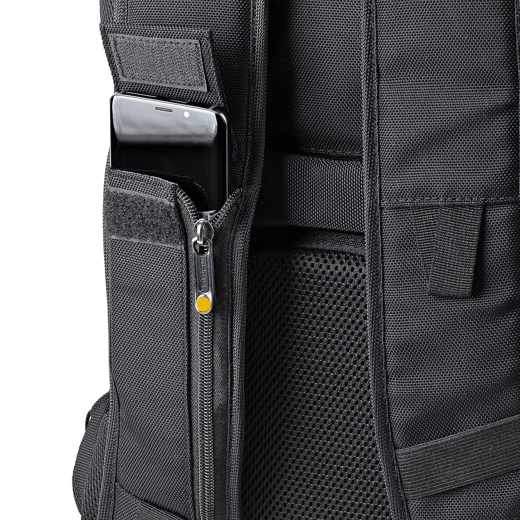 Startech.Com Mochila Ergonómica Con Carcasa De Accesorios Removible Para Ordenador Portátil De 17,3 Pulgadas - Morral Para Profesionales De La Informática - De Viajes, Trabajo