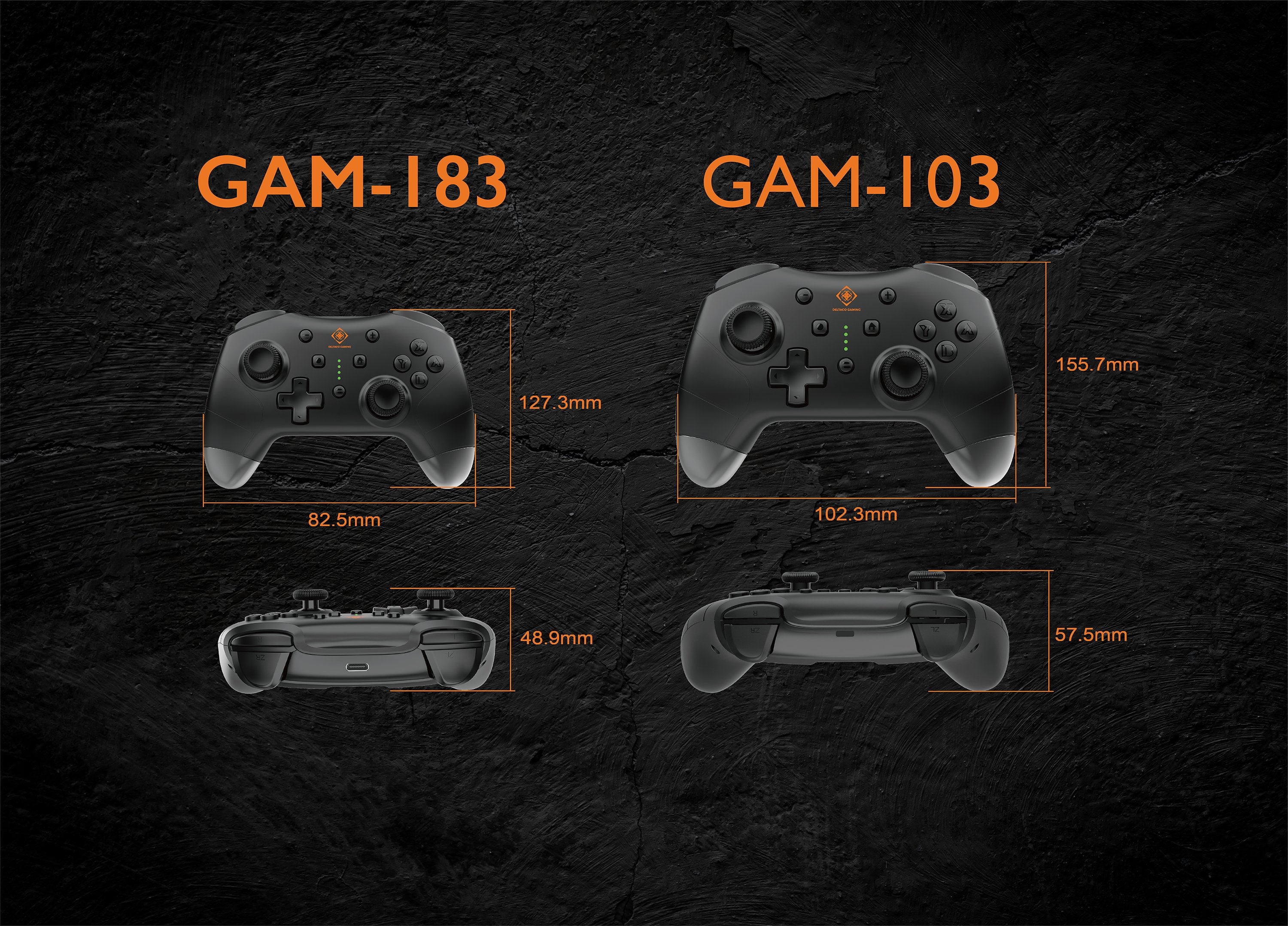 EAN 7333048063625 - Deltaco Gaming GAM-183 mando y volante Negro Bluetooth/USB Joystick/Palanca de control lateral + cuadrant imagen 2
