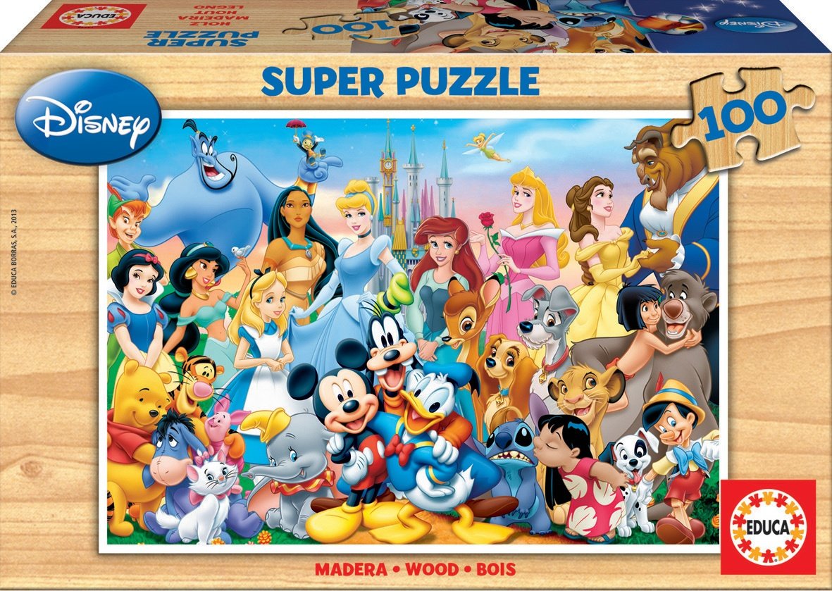 Puzzle El Maravilloso Mundo De Disney Madera 100pzs