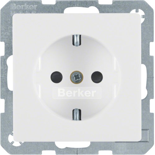 Berker 47236089 Schuko-Steckdose Berker Q.1 Polarweiss, Samt
