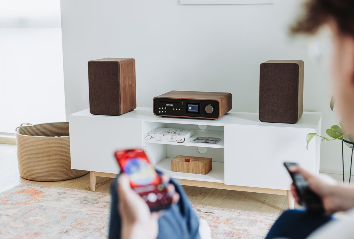 Pure Classic Stereo Coffee Black Walnut Eu Uk