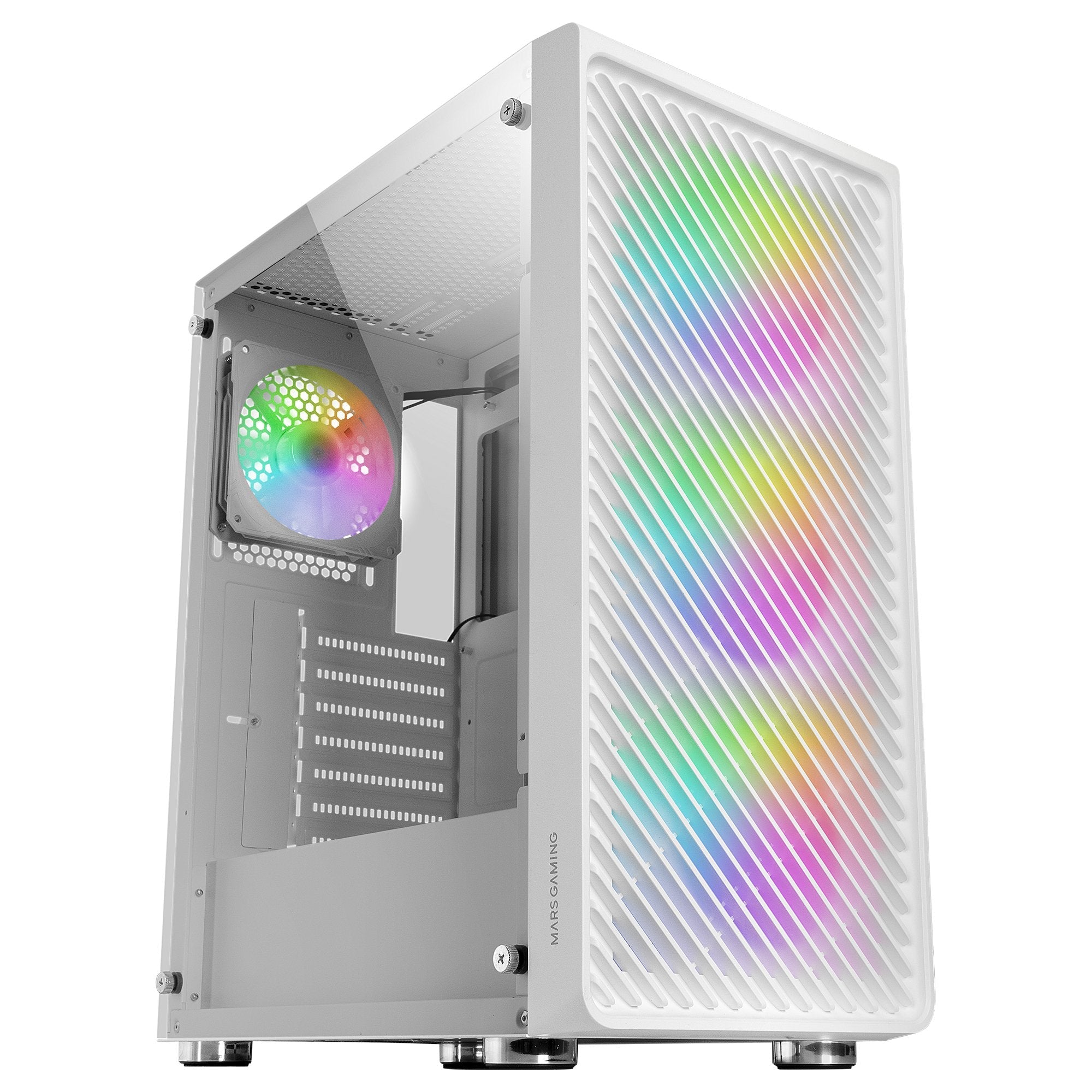 Caja Gaming Semitorre Mars Gaming Mc-F Blanca