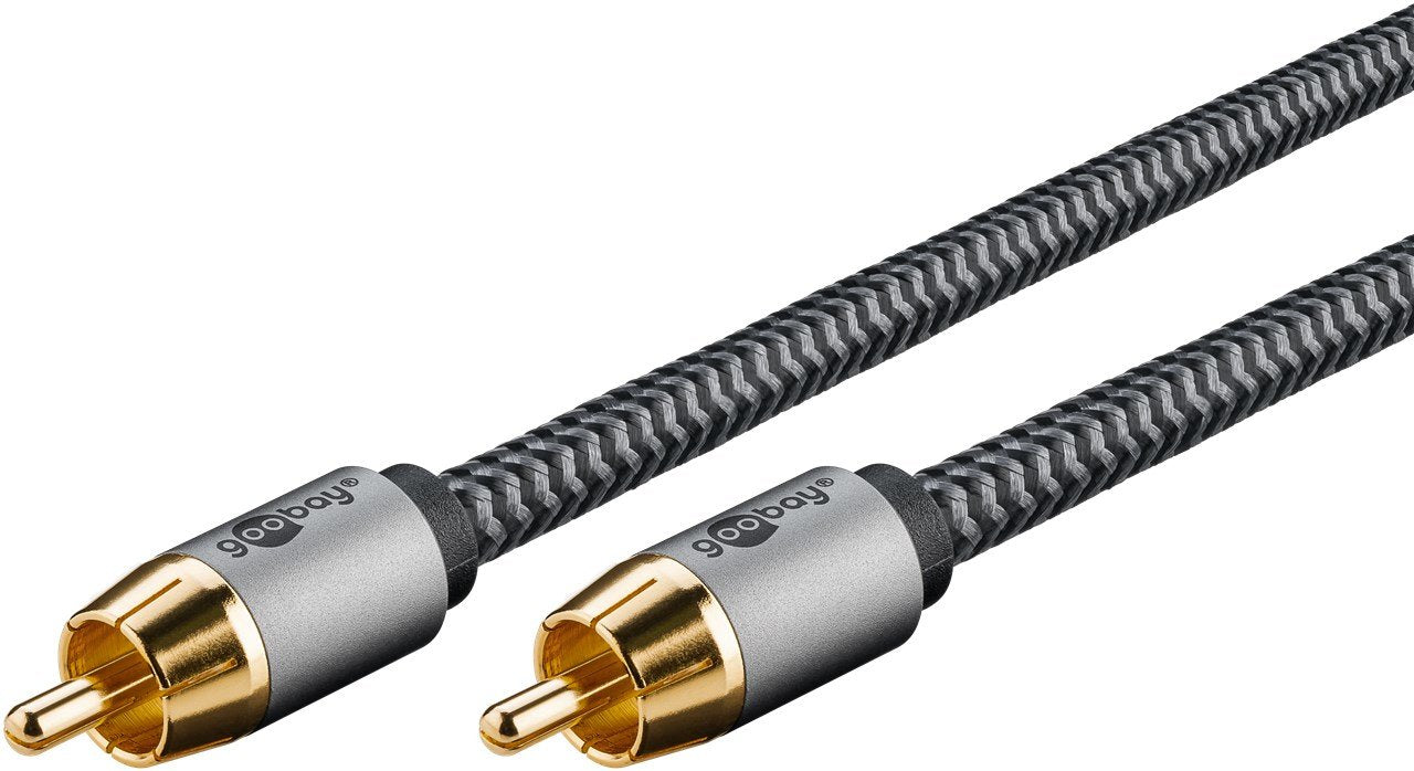 Cable 10,0m 1xrca M A 1xrca Macho Subwoofer Flexiplus Nylon Goobay