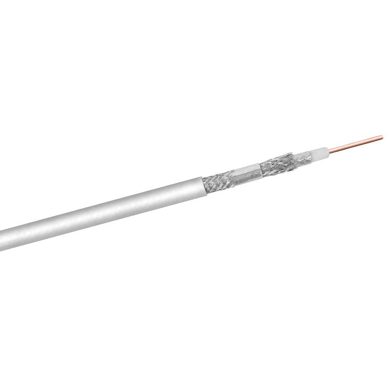 Coax- Antenna Cable, 4x Shielded, Ccs, 100m, White, 100 M -