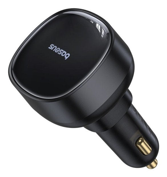 Baseus Enjoyment Pro Car Charger U+Retractable Type-C Cable 60w Cluster Black