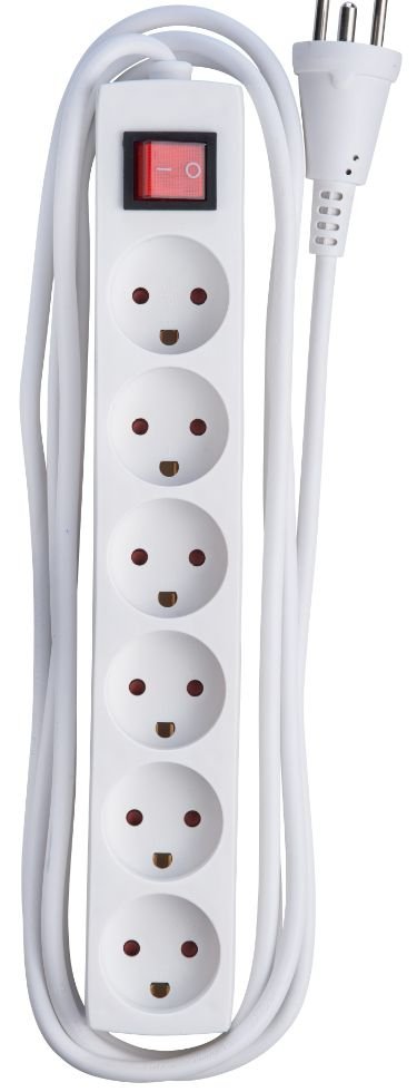 Microconnect Mc-Gru0630dk Base Múltiple 3 M 6 Salidas Ac Interior Blanco