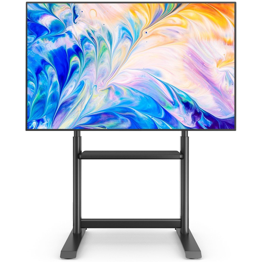 Techly Ica-Tr130bk Soporte De Suelo Para Tv De 60-86" Hasta 68kg Ajustable Con Estante Av