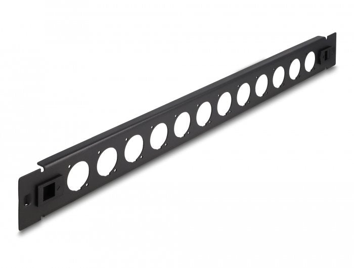 Delock 19 D-Typ Patchpanel 12 Port Werkzeugfrei Schwarz