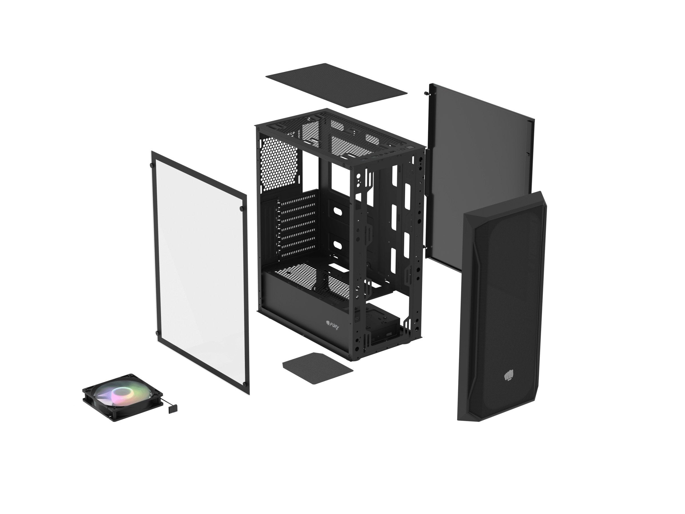 EAN 5901969444346 - FURY Shobo SH4 RGB Midi Tower Negro imagen 6