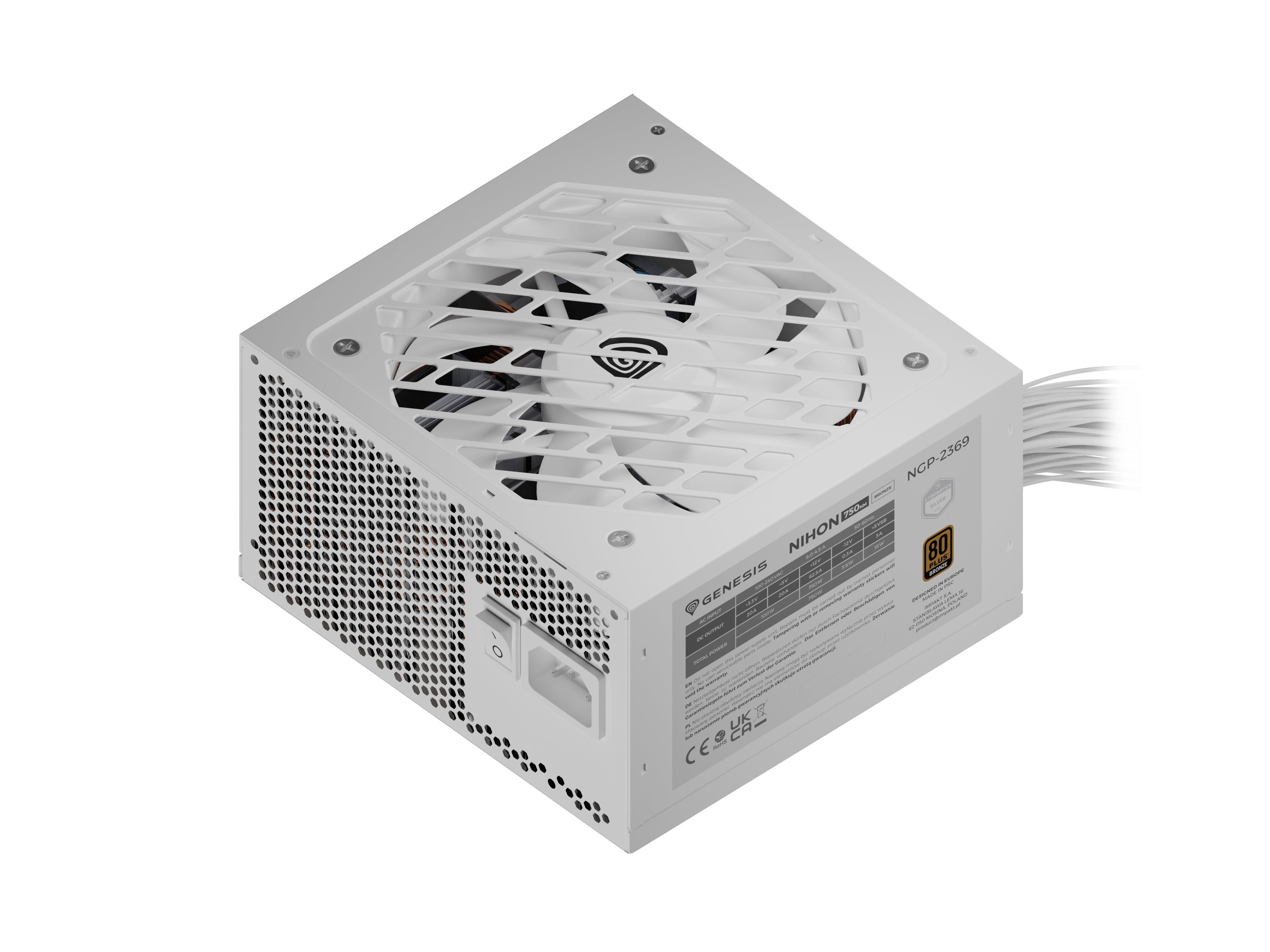 Fuente De Alimentación  Genesis Nihon 750nm  750 W 20+4 Pin Atx Atx Negro