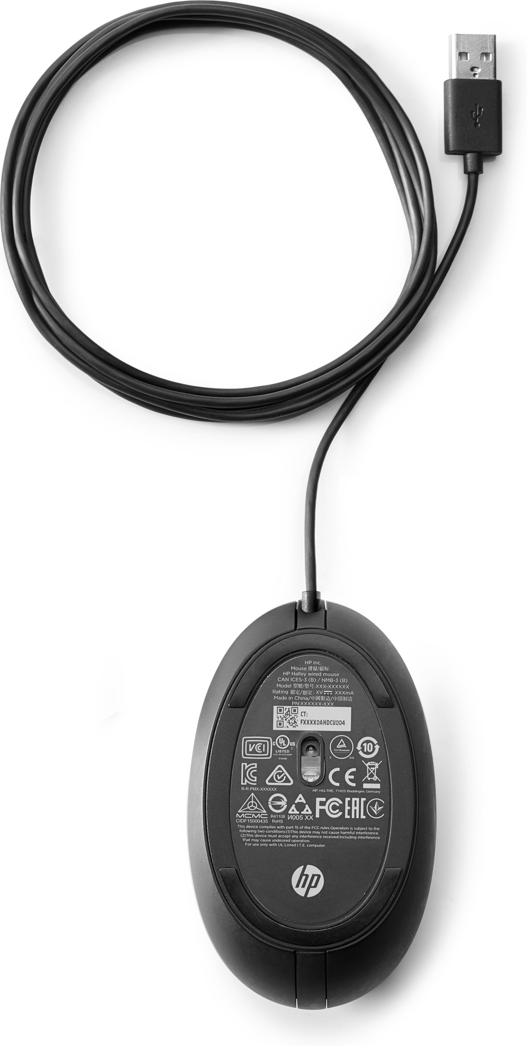 Ratón Hp 320m Hasta 1200 Dpi Negro