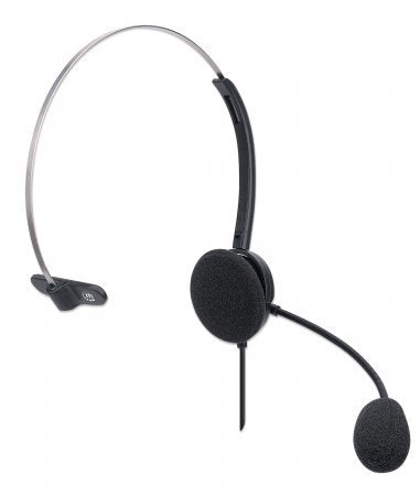 Auriculares  Manhattan Usb Mono Over-Ear Usb-A-Mecker Negro
