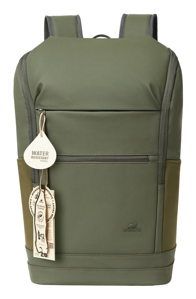 EAN 4260709015644 - Rivacase Eden mochila Mochila de viaje Oliva cuero PU, Poliéster, Tereftalato de polietileno reciclado (r imagen 23