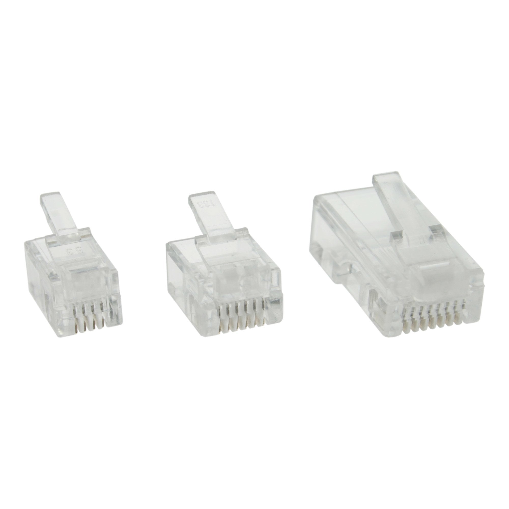 Conector Modular Inline 6p4c / Rj11 Para Cable Plano 10 Uds.