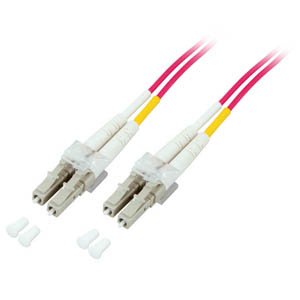 Efb Lwl Cable Duplex Jumper Lc-Lc 50 125 Om4 0,5 Meter Lszh Halogenfrei Erika Violett 2.0mm Geprueft Mit Messprotokoll