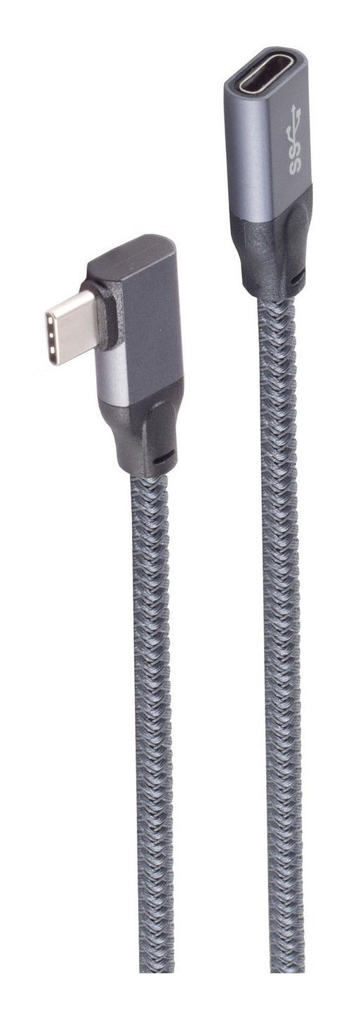 Shiverpeaks Usb-C Verlängerungscable 3.2 90° Pro 0,25m