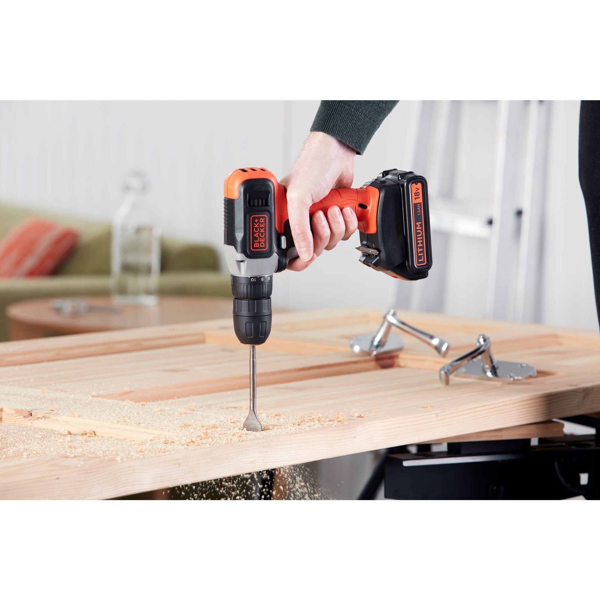 Negro+Decker Taladro/Atornillador Inalámbricobcd001c1, 18volt Bcd001c1