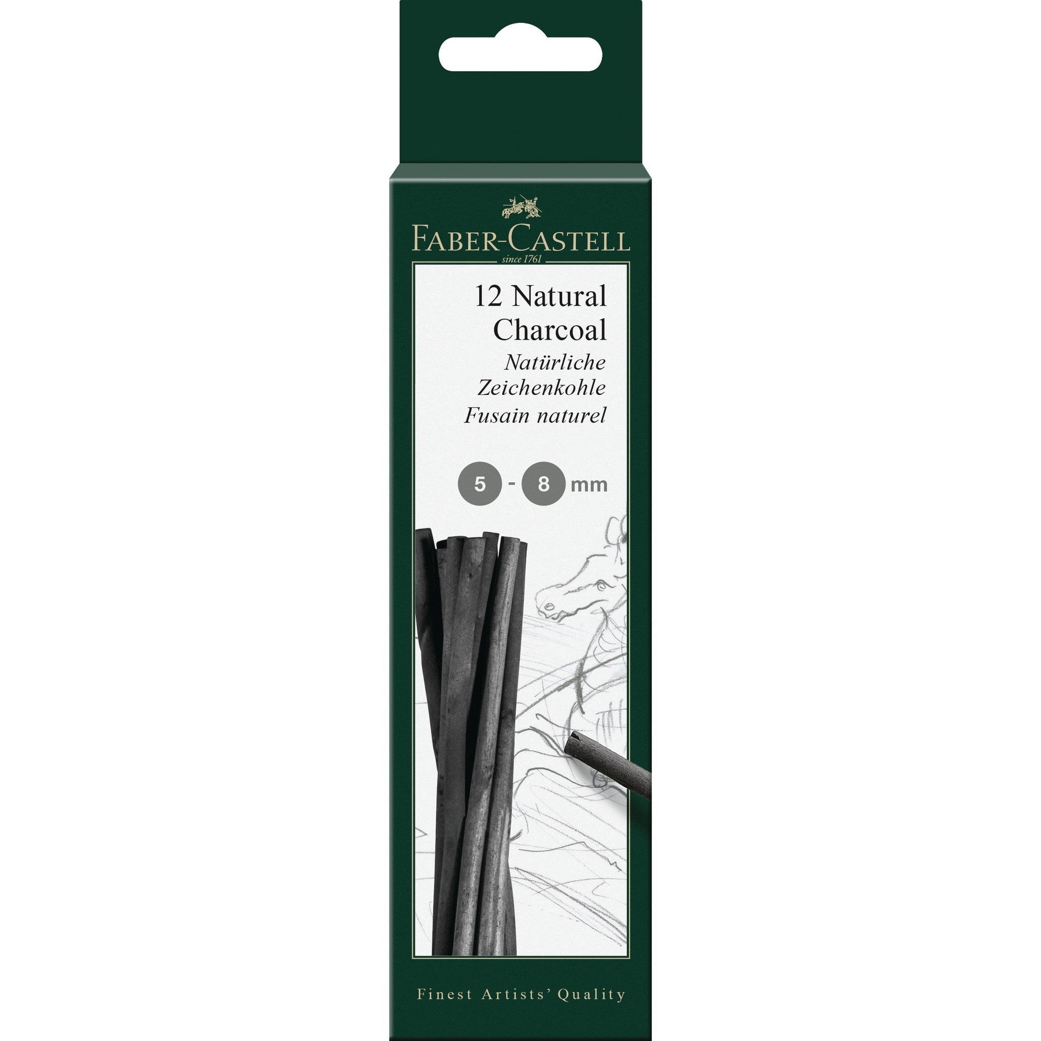 Faber-Camell Carbón Natural Pitt 5-8 Mm En Bk