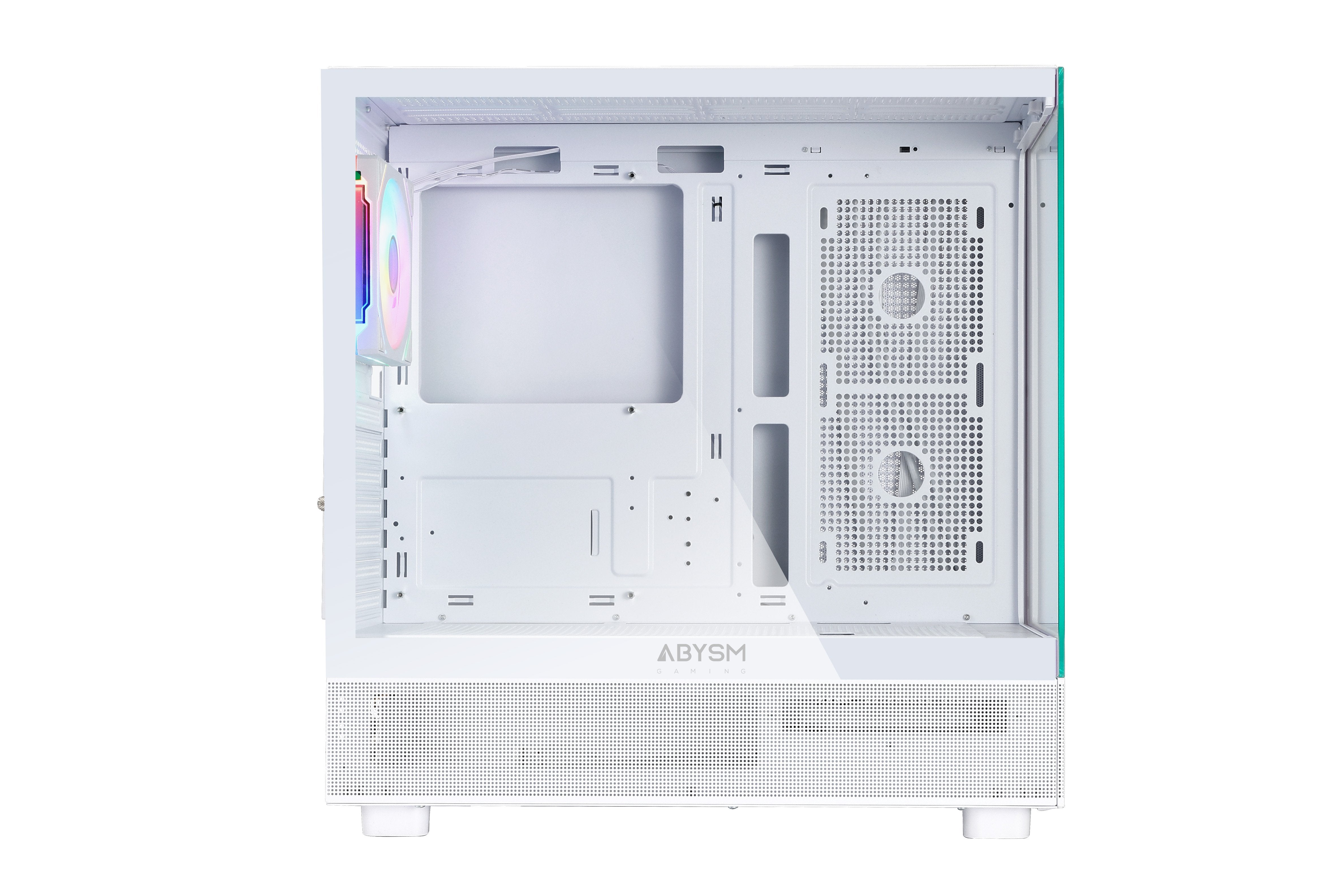 Caja Pc Abysm Danube Sava H400 White  Atx, Itx, Micro Atx - Lateral Y Frontal Cristal Templado - 3.5" Y 2.5" - Usb-A,