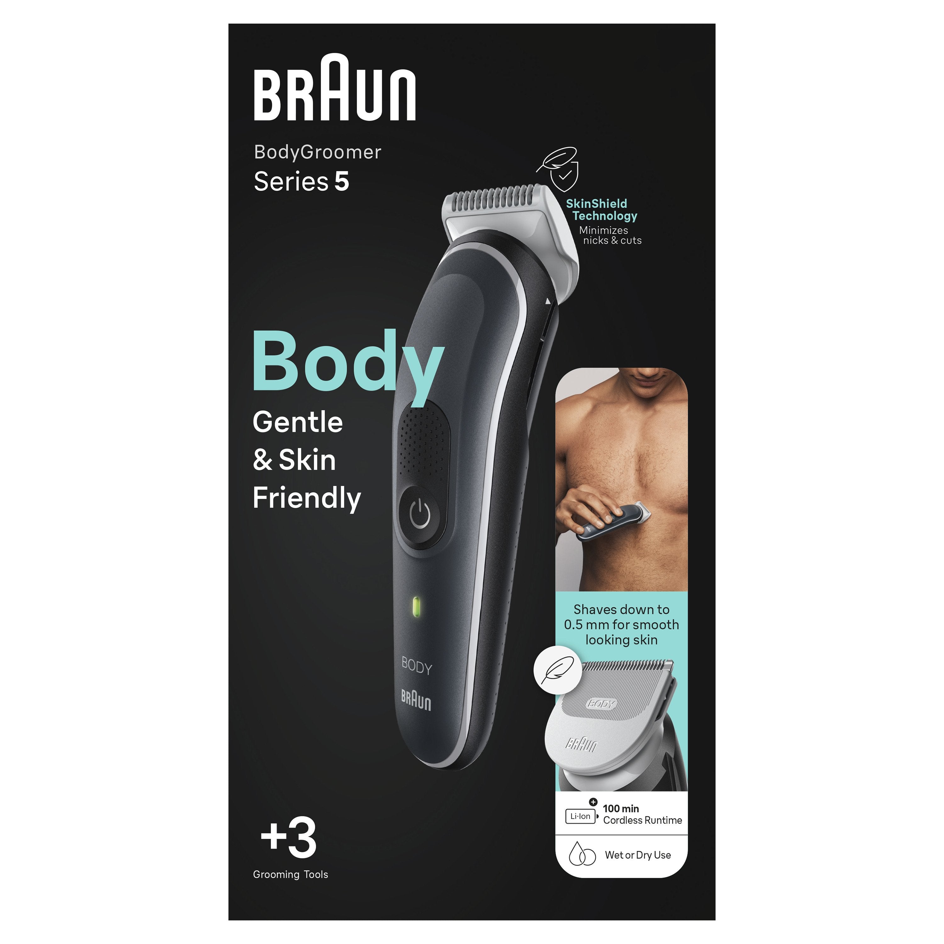 EAN 4210201417187 - Braun BodyGroomer BG5340 Negro, Plata imagen 1