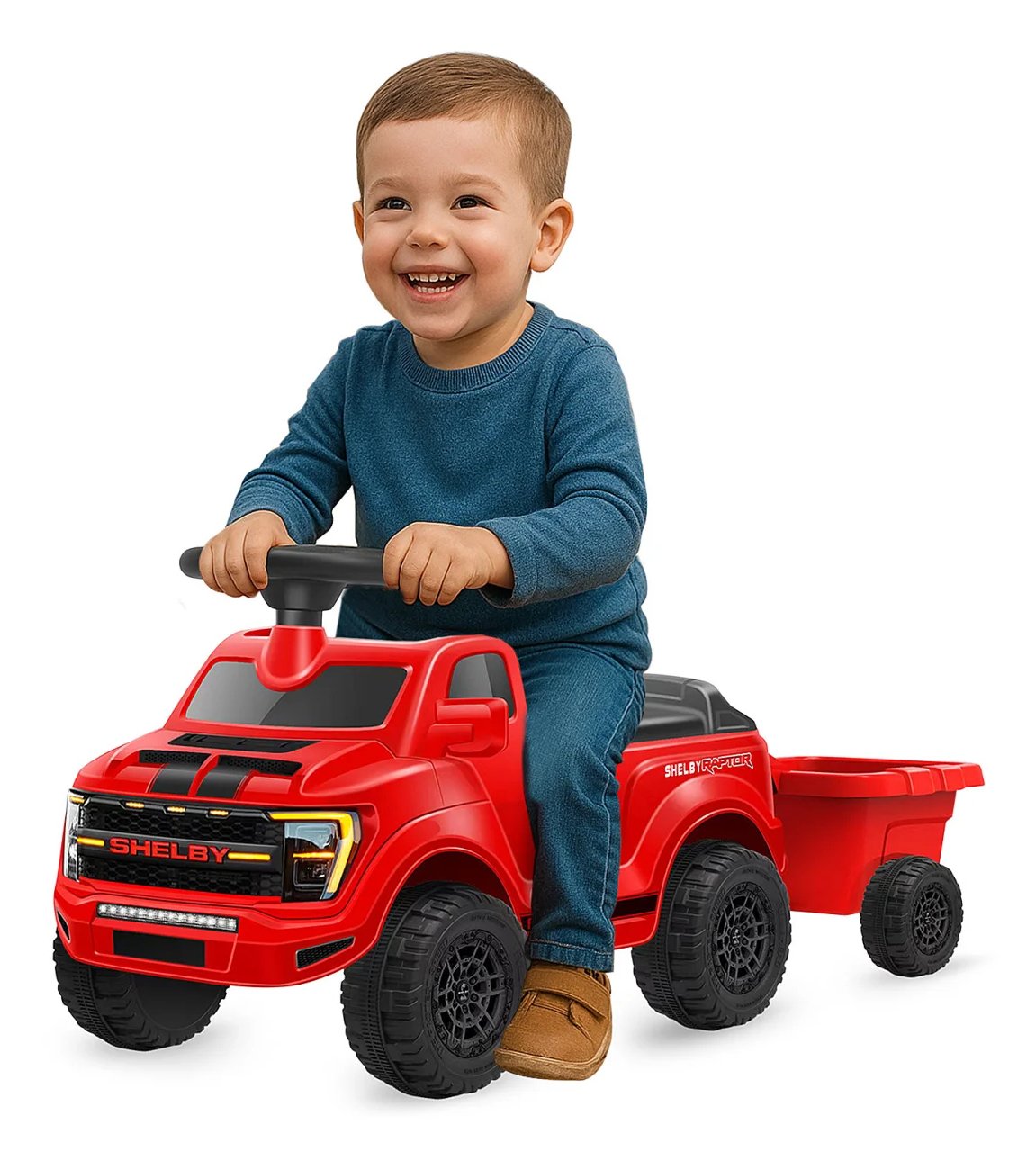 Jamara Rutscher Shelby Ford F-150 Raptor Con Anhänger Rot