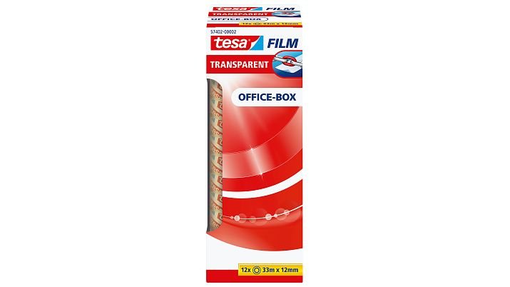 Tesafilm Office Box Rollo 33m 12mm Transparente 12ud.