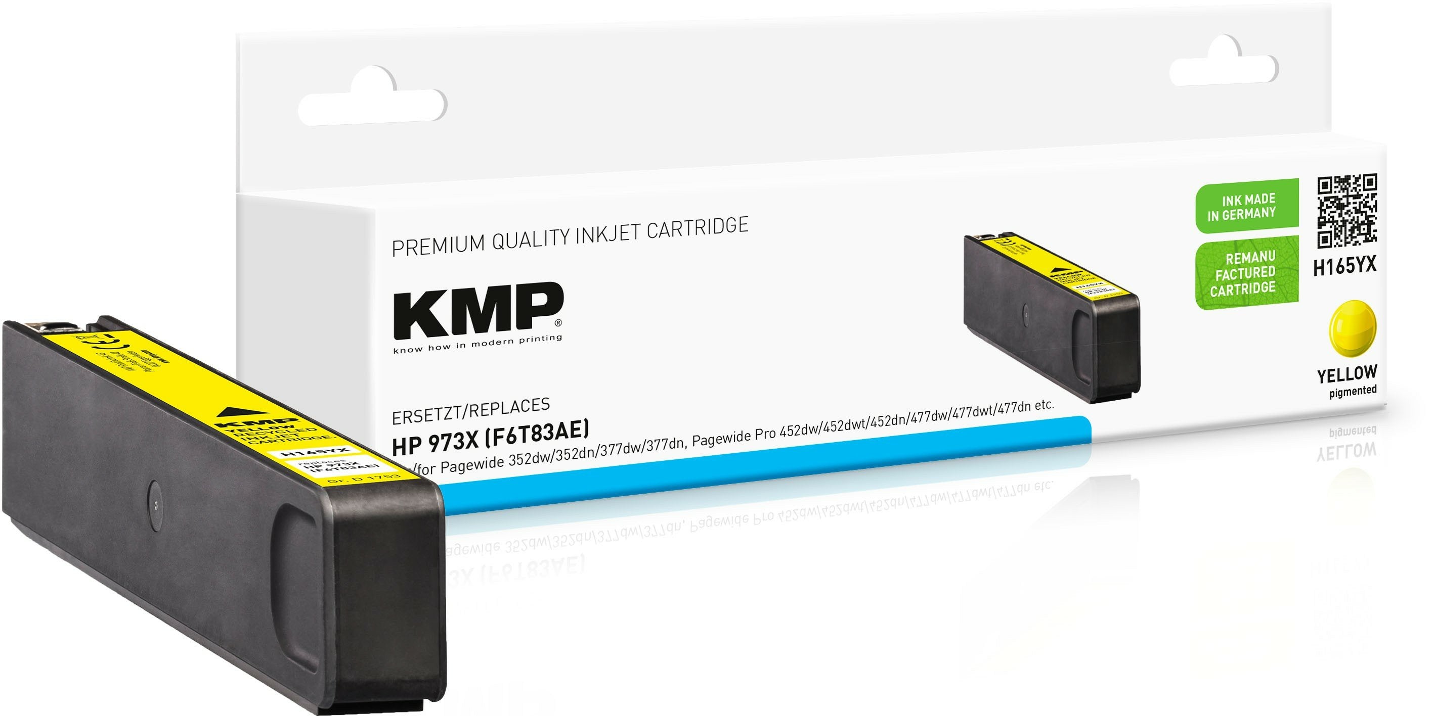 Kmp Cartucho Hp 973x F6t83ae Amarillo 7000 S. Hybrid-Chip Refilled