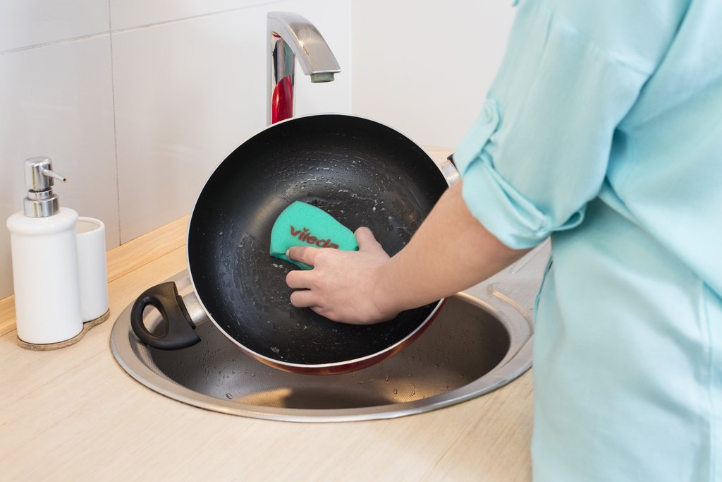 Vileda Pur Active 116509 Esponja Rectangular Verde 2 Pieza(S)