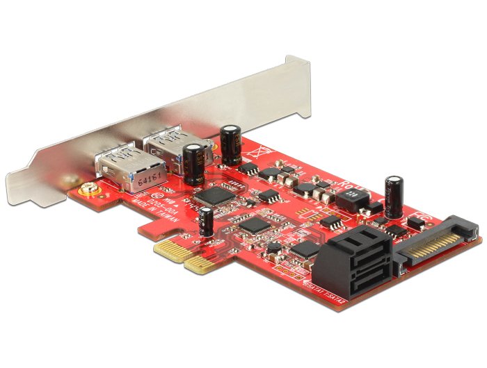 Delock Tarjeta Pcie Sata 6gb/S 2x Sata Interno + 2x Usb 3.0 Externo