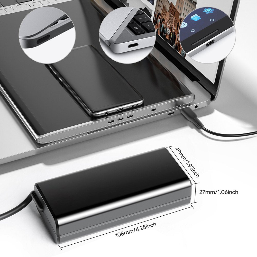 65w Usb-C Ac Adapter With 8  Output Voltages For All Usb-C