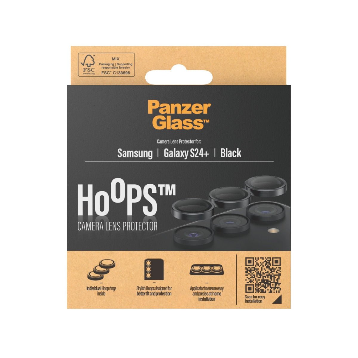 Panzerglass Hoops Kamera Sp Galaxy S24+ Schwarz