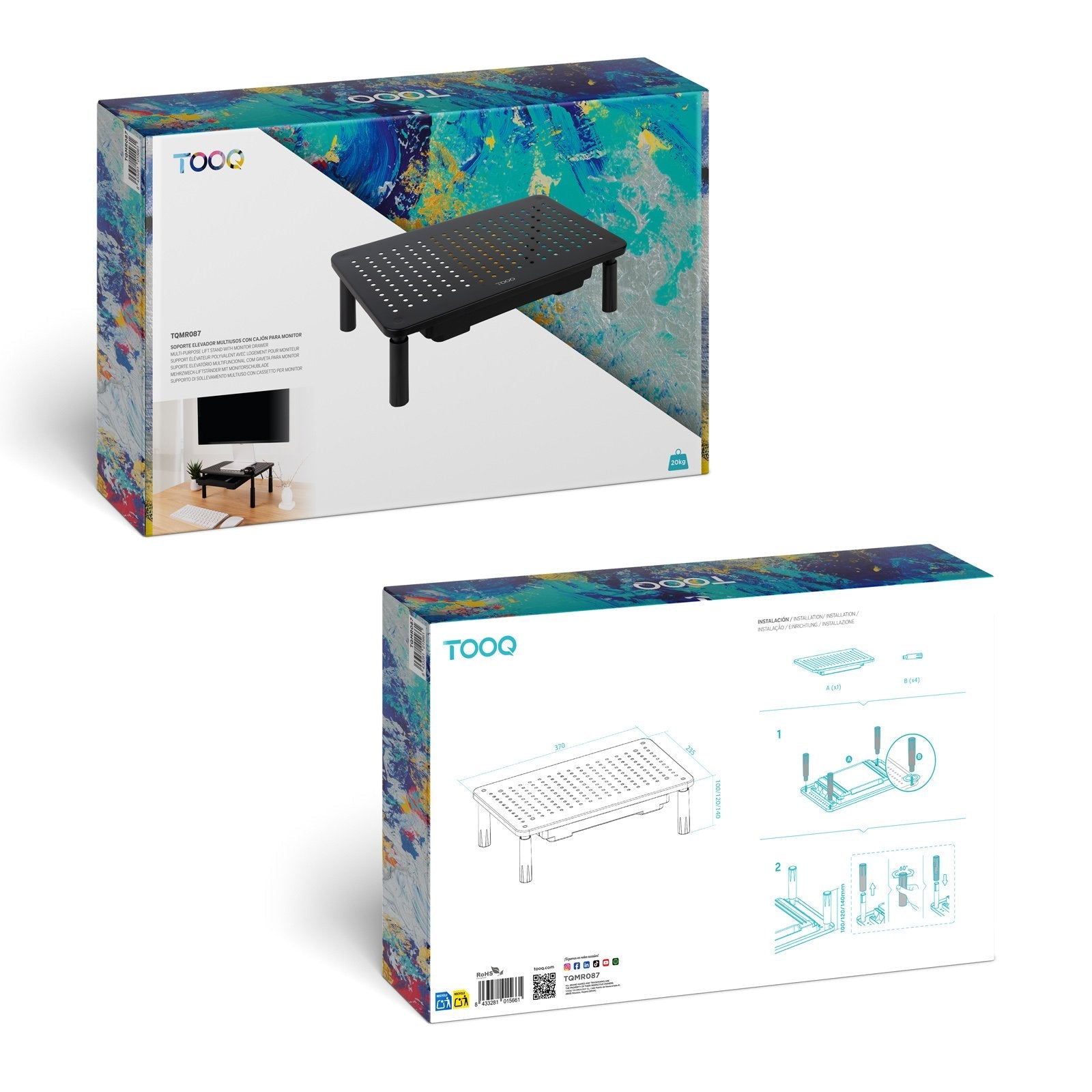 Soporte Para Monitor Tooq Tqmr087 Hasta 20kg