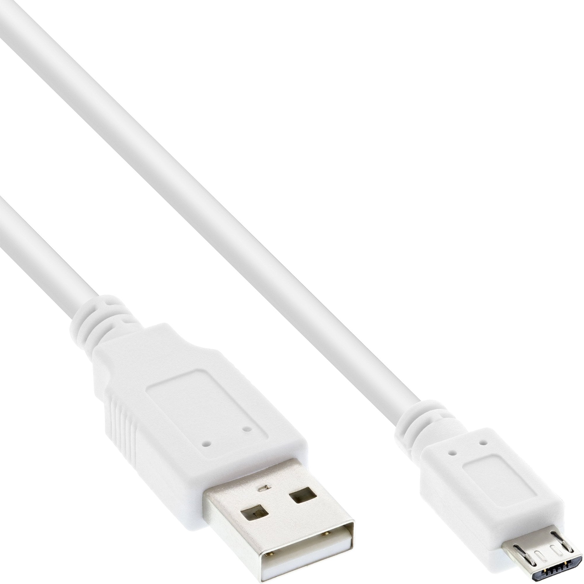Inline Micro Usb 2.0 Cable Conector Usb-A A Conector Micro-B Blanco 1,8 M