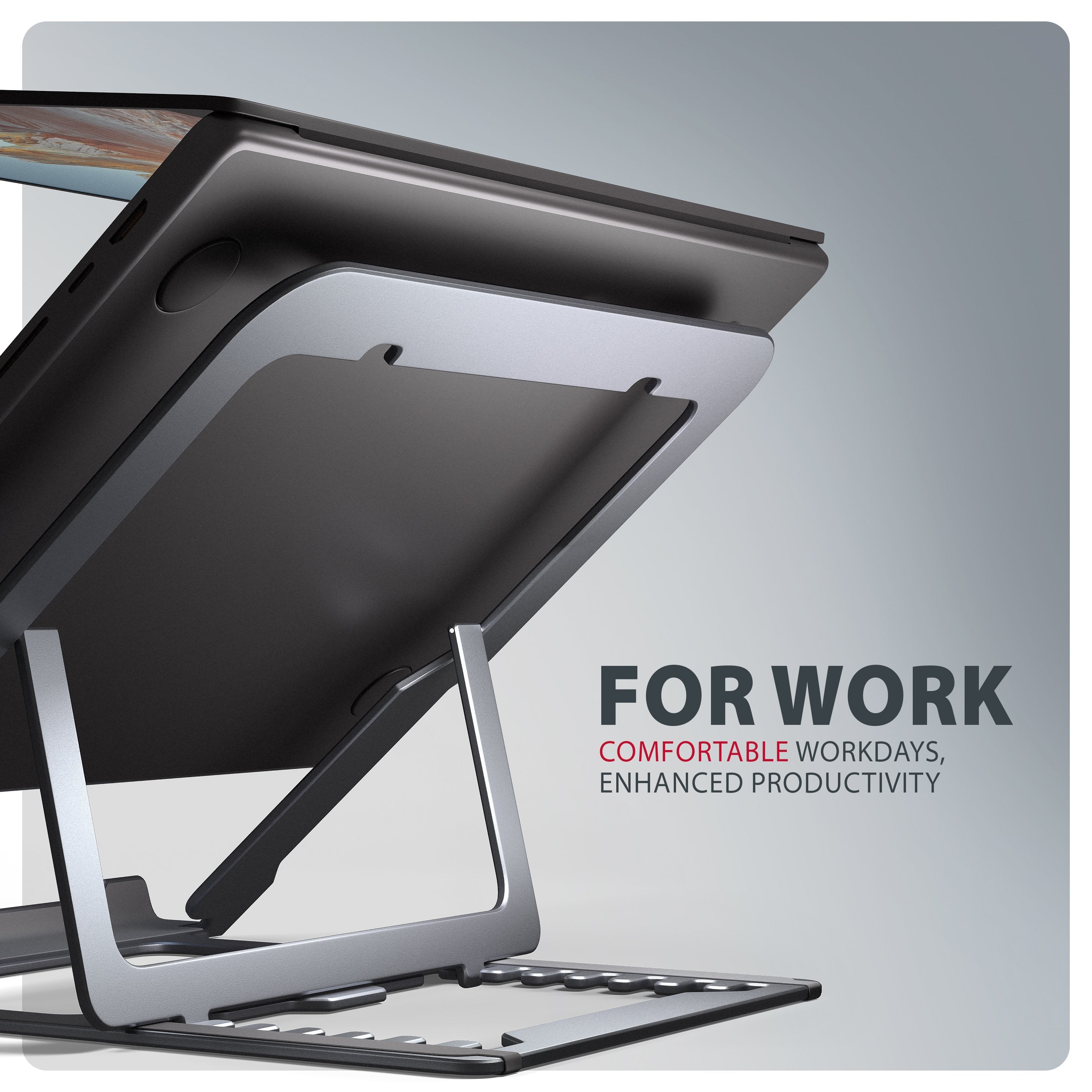 EAN 8595247909244 - Axagon STND-LAG Laptop-Ständer, höhenverstellbar, faltbar, Aluminium Soporte para ordenador portátil y ta imagen 5