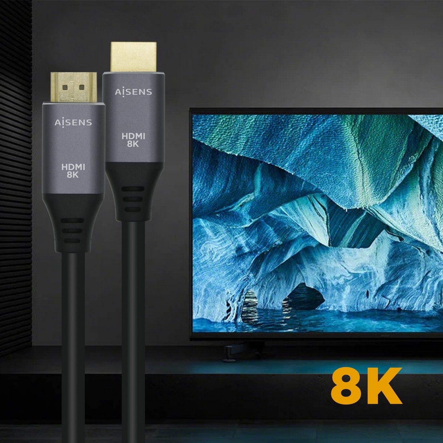 Aisens Cable Hdmi V2.1 Ultra Alta Velocidad 8k@60hz 48gbps - A/M-A/M - 3m - Negro