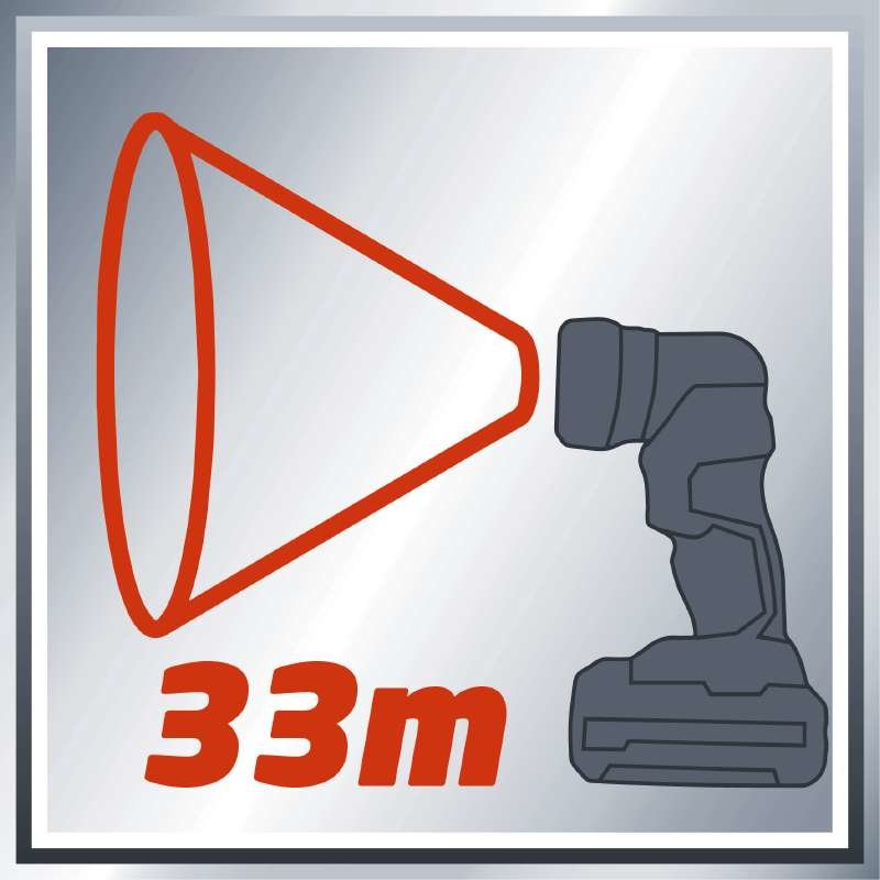 Lámpara De Batería Einhell Te-Cl 18 Li H-Solo, 18 Voltios, Foco De Construcción (Rojo/Negro, Sin Batería Ni Cargador) 4514130