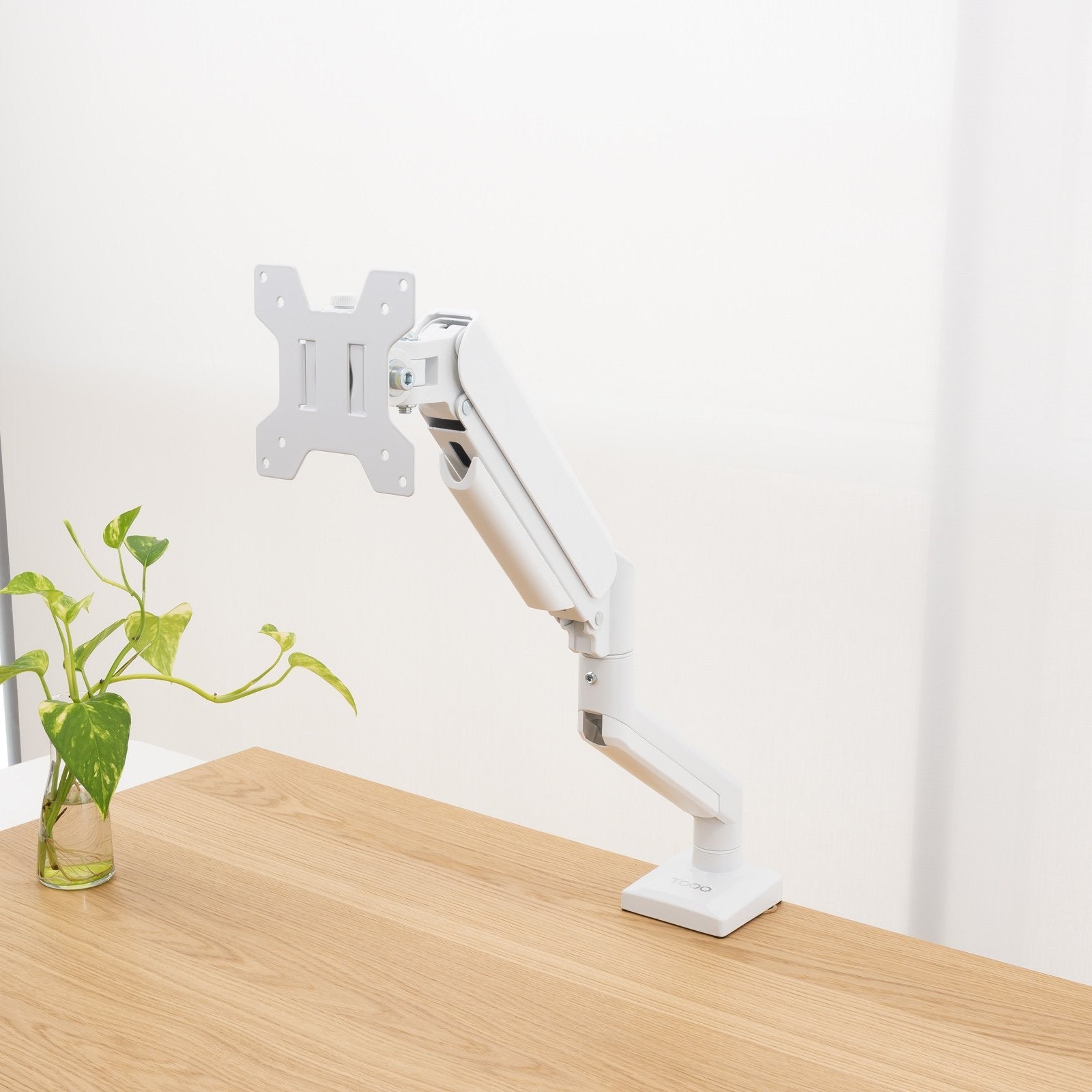 Soporte Mesa Tooq Pant. Gira Incli 1 Brazo 13-34 Blanco