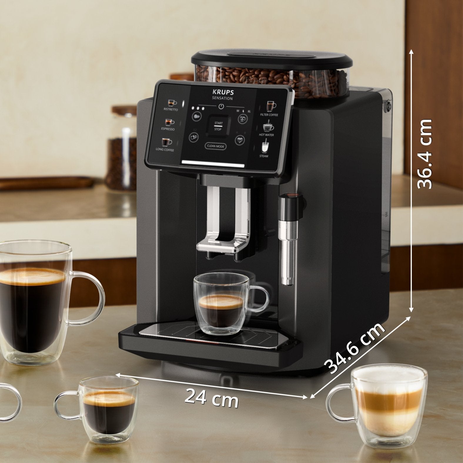 Krups Sensation Kaffeevollautomat Mit Milchschaumdüse Ea910810