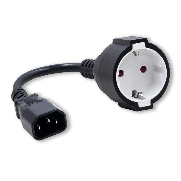 Qoltec 53906 Adapter Iec 320 C14 Schuko 0.15m