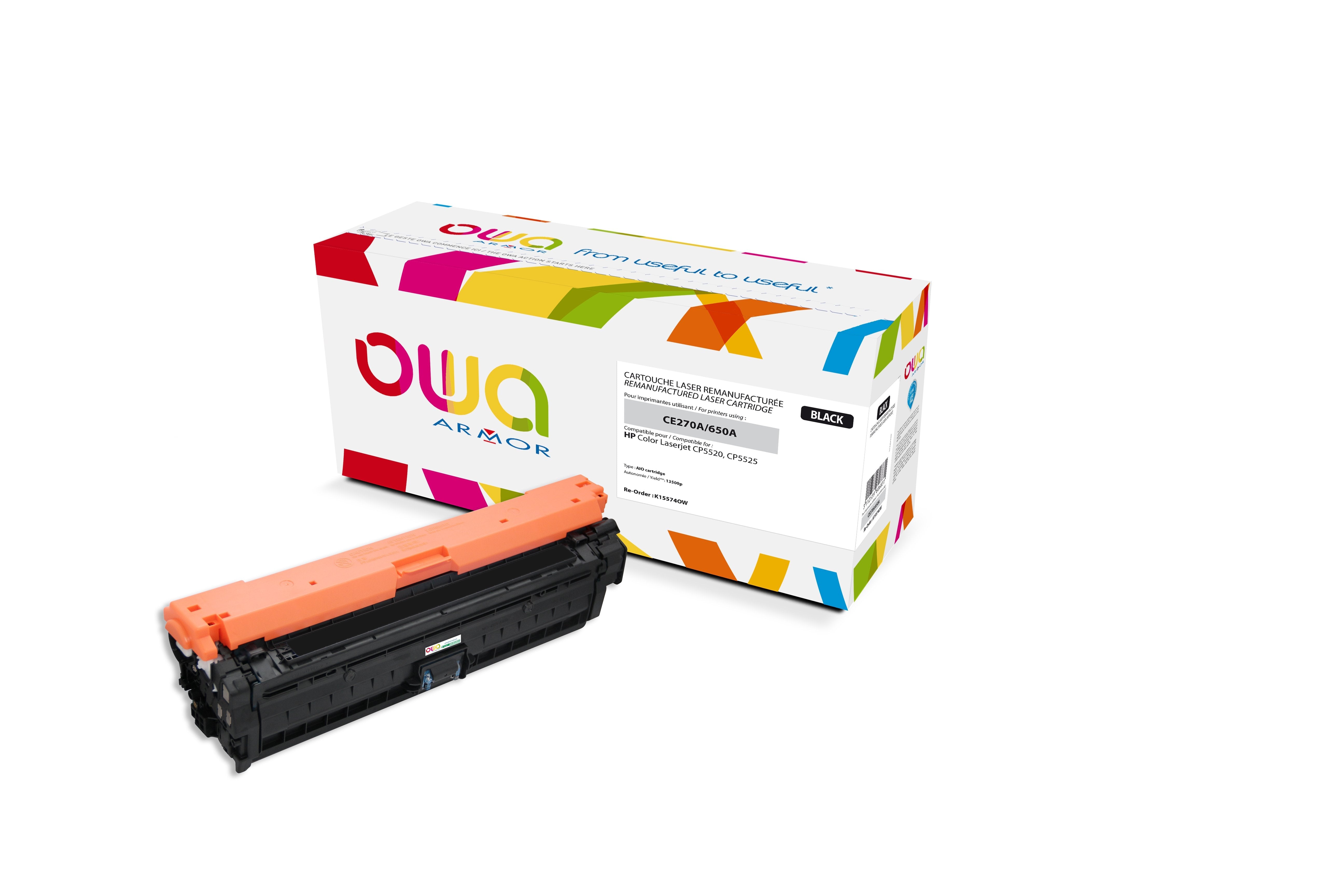 Tóner Compatible Owa Hp Ce270a (13500 Páginas) Negro