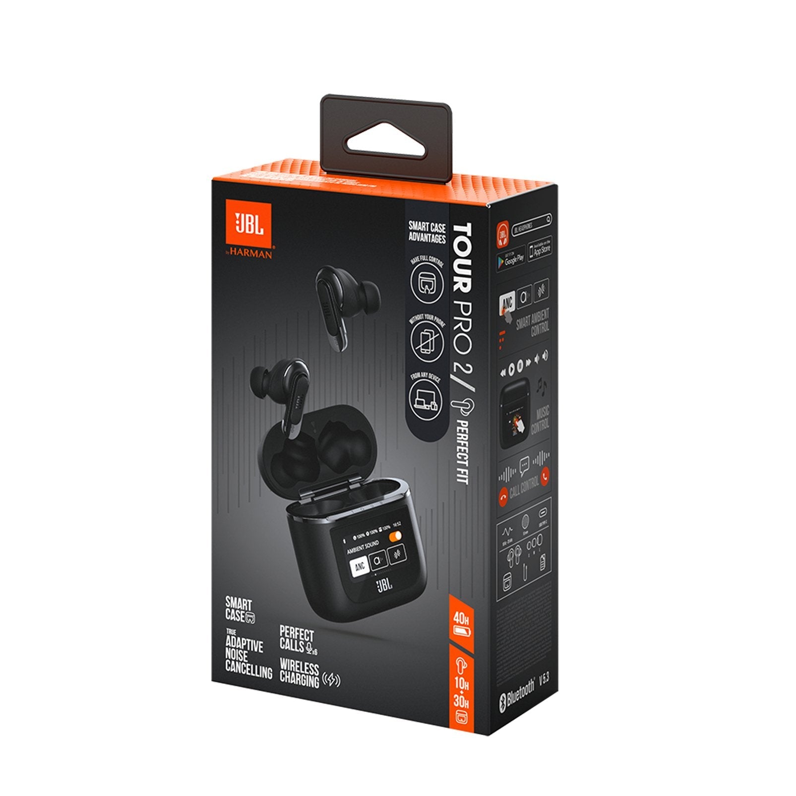 Jbl Tour Pro 2 True Wireless Noise Cancelling Ie Headphones Black
