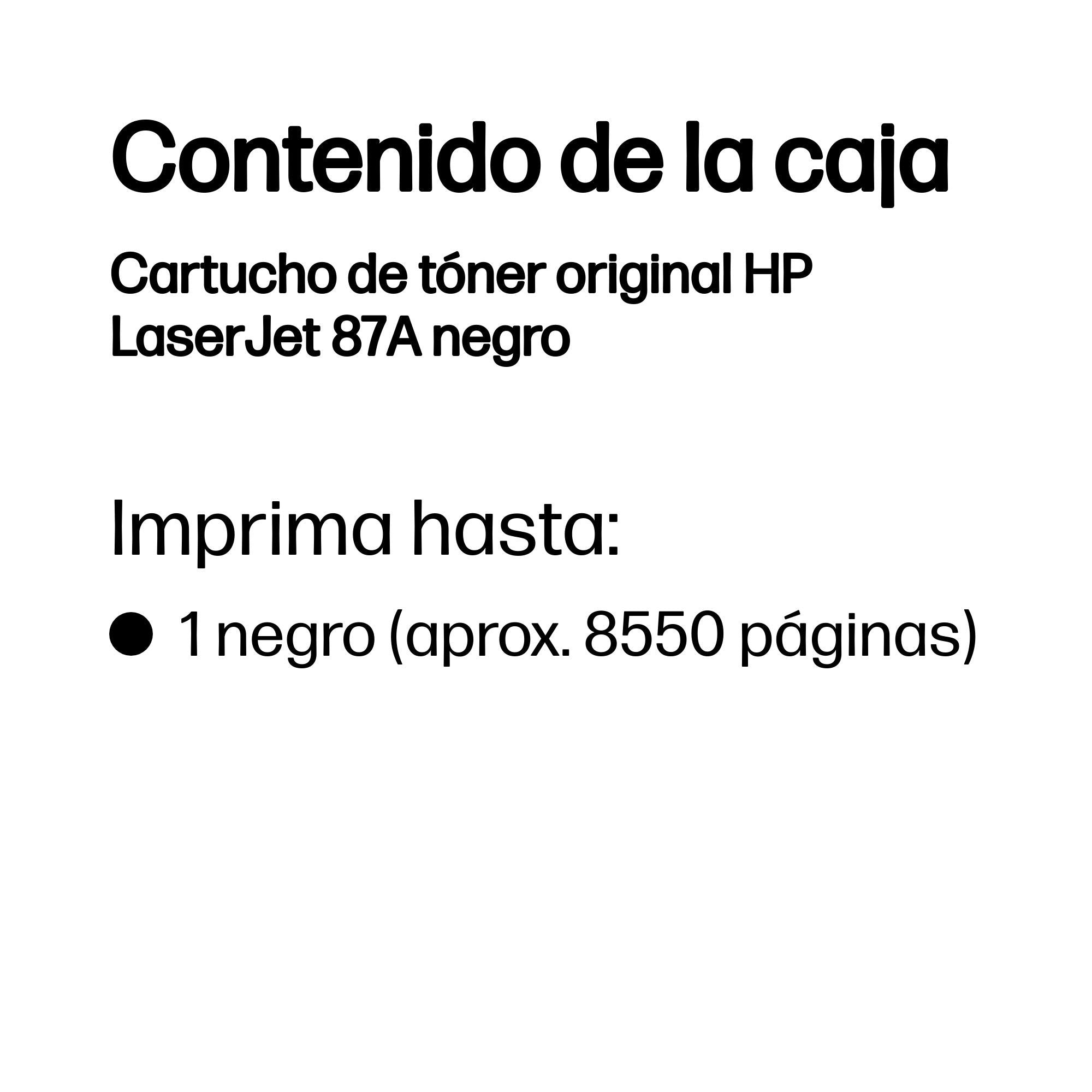 EAN 0889296182894 - HP 87A Black Original LaserJet Toner Cartridge cartucho de tóner 1 pieza(s) imagen 3