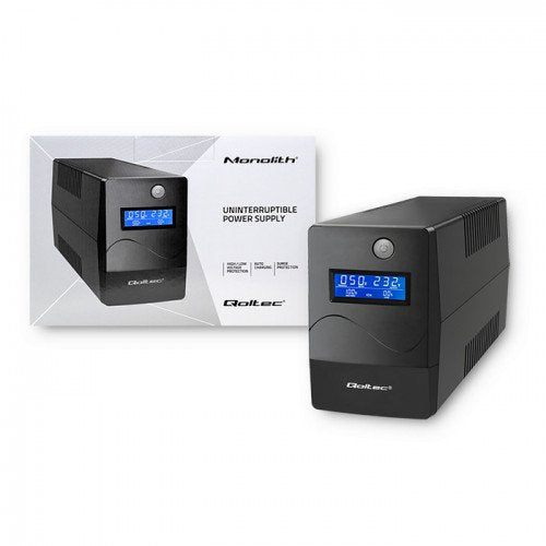 Qoltec 53980 Ups Monolith 1000va 600w Lcd Usb Rj45